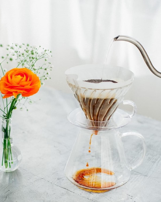 Hario V60 Simply Glass Pour Over Kit هاريو سيت دريبر سمبلي - Kshta