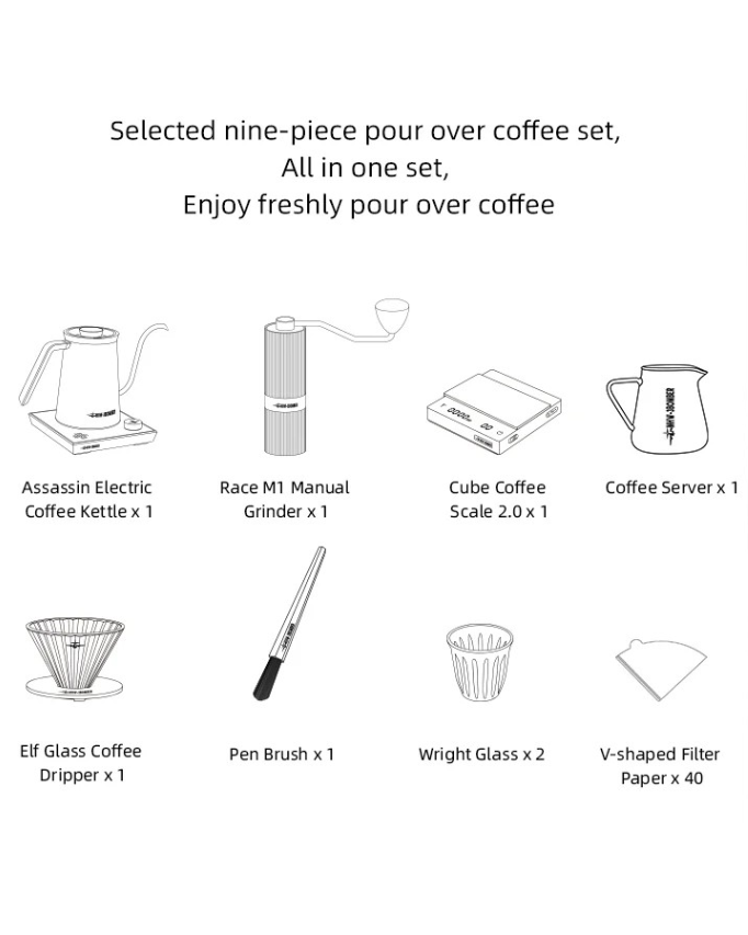 MHW-3BOMBER Assassin M1 Drip Coffee Set   بومبر سيت اساسن - Kshta