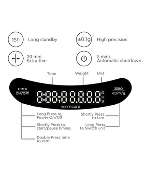 Normcore Ultra-thin Coffee Scale نورمكور ميزان الترا ثن - Kshta