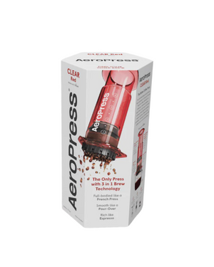 Aeropress Clear Red Coffee Press   ايروبرس احمر - Kshta