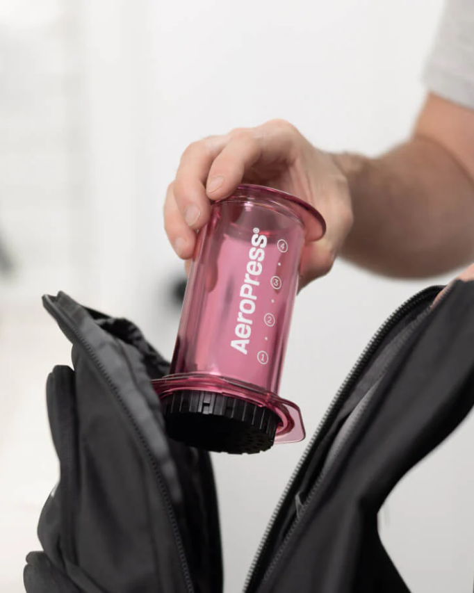 Aeropress Clear Pink Coffee Press   ايروبرس وردي - Kshta