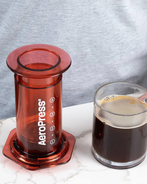 Aeropress Clear Red Coffee Press   ايروبرس احمر - Kshta