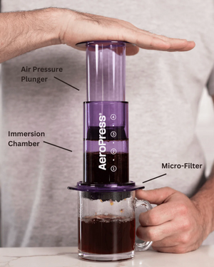 Aeropress Clear Purple Coffee Press   ايروبرس بنفسجي - Kshta