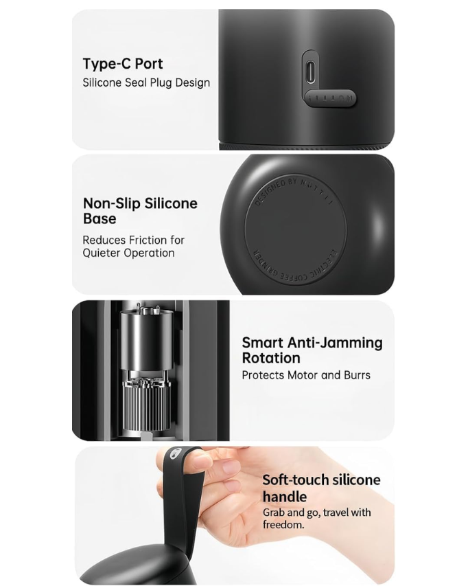 Nuttii OX Lite Portable Electronic Grinder نوتي  مطحنة شحن  نوتي او اكس لايت  محمولة - Kshta