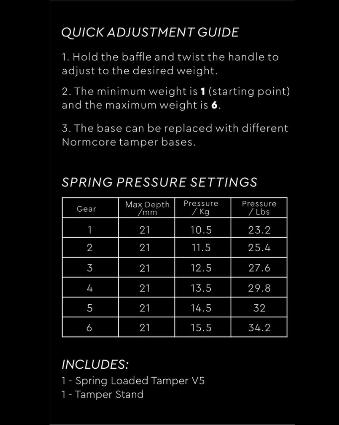 Normcore V5 Spring Loaded Tamper  نورمكور تامبر سبرنك - Kshta