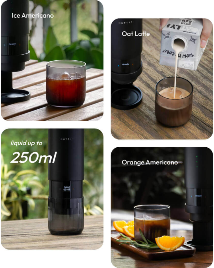 Nuttii E-Coffee Portable Espresso Maker نوتي  يي كوفي ماكنة اسبريسو محمولة - Kshta