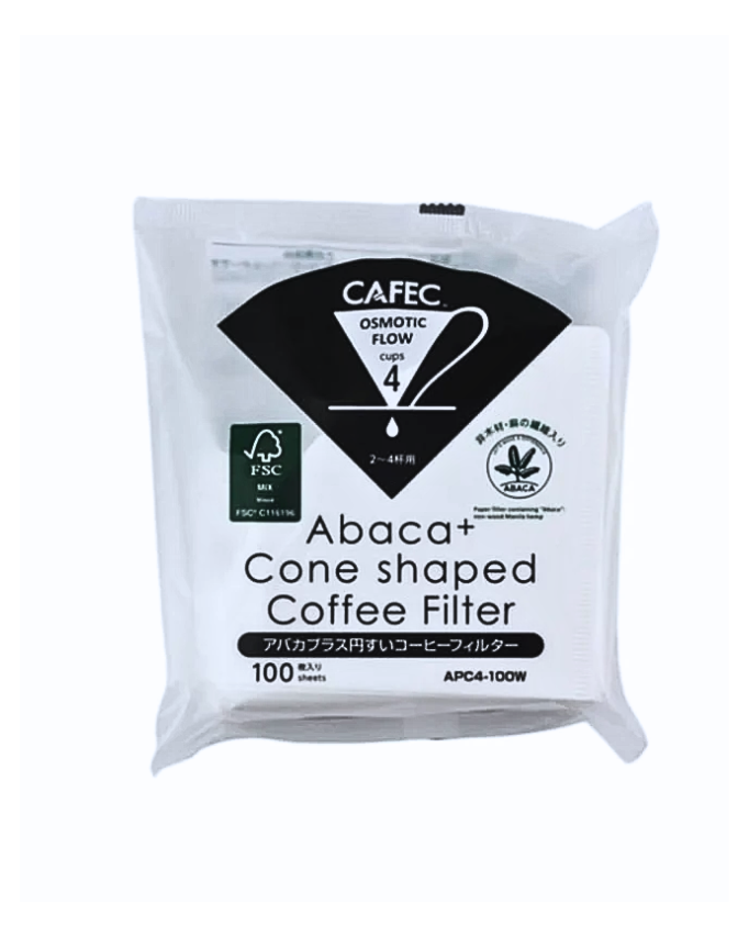 Cafec Abaca+ Cone-Shaped Paper Filter كافك ابكا بلس فلتر - Kshta
