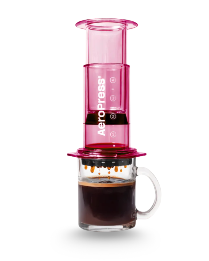 Aeropress Clear Pink Coffee Press   ايروبرس وردي - Kshta