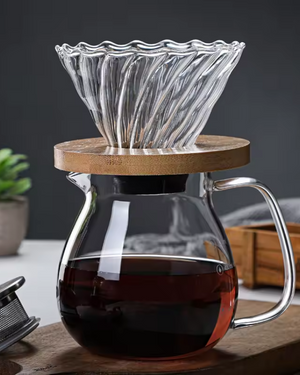 V60 Glass Coffee dripper   V60 زجاجي